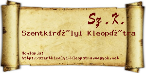 Szentkirályi Kleopátra névjegykártya